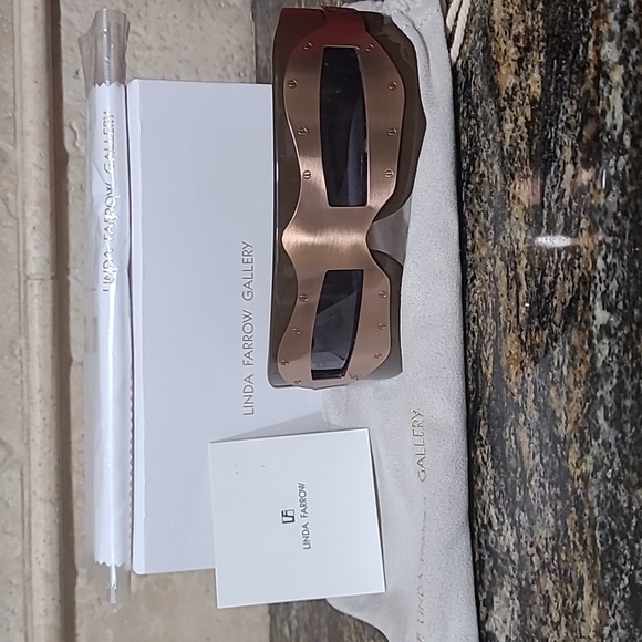 Linda Farrow Suit of Armor Wrap Around Sunglasses - Picture 3 of 8